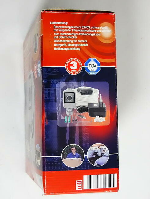 Kamera do monitoringu czarno/biała do bezpośredniego podłącz