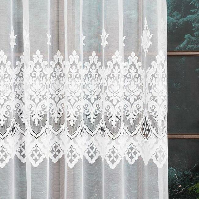 Firany żakardowe na metry, duży wybór wzorów, firana długa