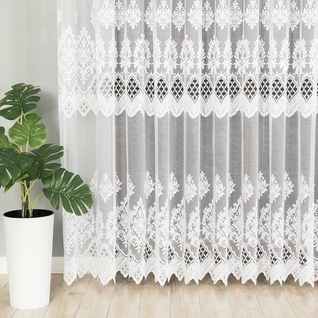 Firany żakardowe na metry, duży wybór wzorów, firana długa