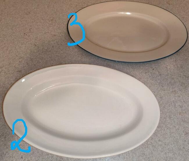 Półmisek owalny porcelana ; Włocławek , Karolina