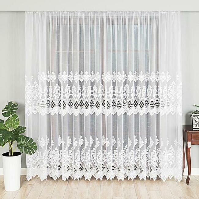 Firany żakardowe na metry, duży wybór wzorów, firana długa