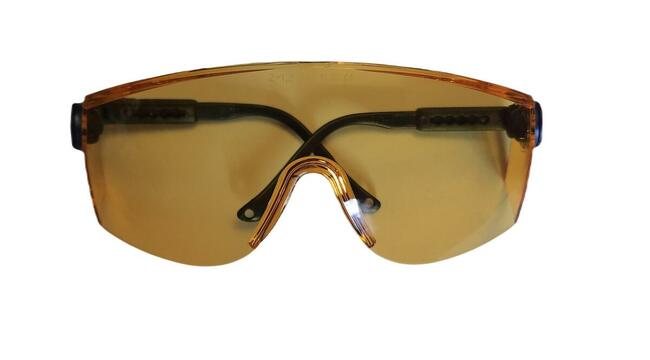 Okulary ochronne przeciw odpryskowe Żółte Panoramiczne