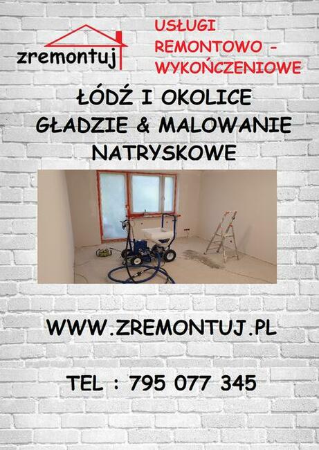 Gładzie malowanie gładź szpachlowanie Łódź ZREMONTUJ