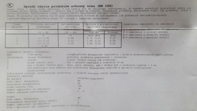 Okulary ochronne przeciw odpryskowe Żółte Panoramiczne