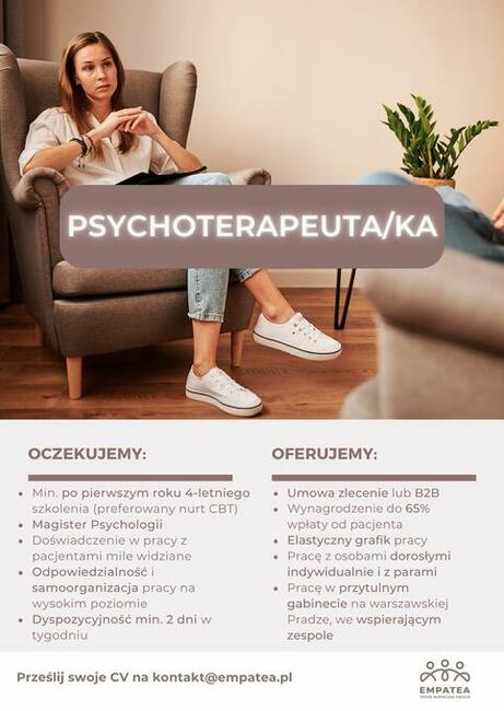 Psycholog / Psychoterapeuta Warszawa