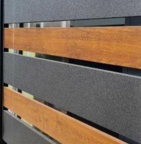 Metalowe przęsło ogrodzeniowe nowoczesne stalowe belki