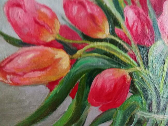 tulipany - obraz olejny