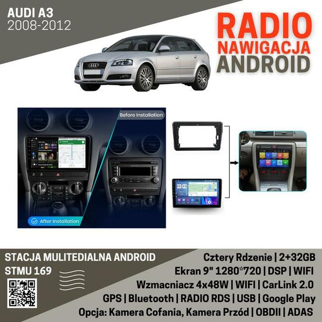 RADIO AUDI A3 2008-2012 9 1280*720 QUAD CORE 2+32GB