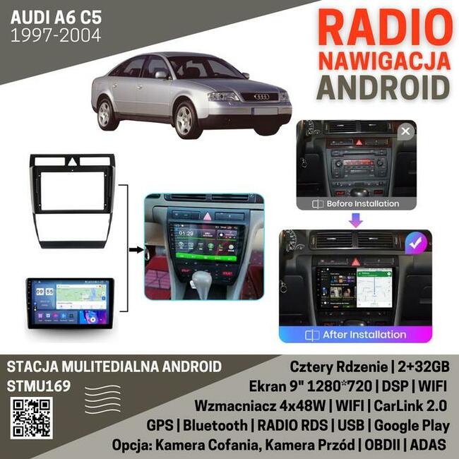RADIO AUDI A6 C5 1997-2004 9 QUAD CORE 2+32GB