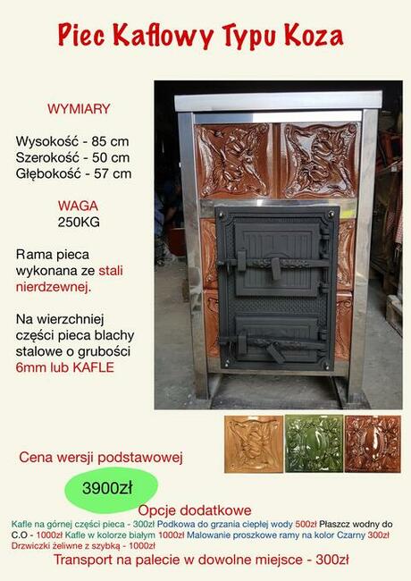 Kuchnia kaflowa, piec kaflowy, koza, zdun, westfalka