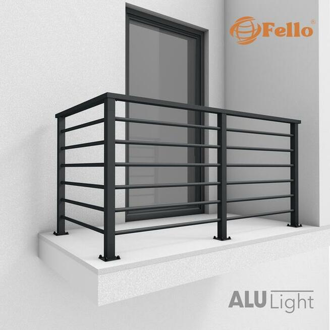 Balustrada taras balkon barierka schody aluminium poręcz RAL
