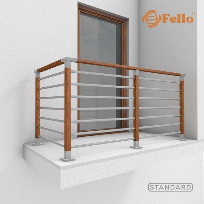 Balustrada taras balkon barierka poręcz dekor drewna