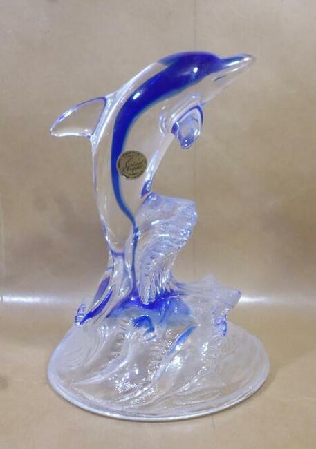 Delfin Figurka Kryształowa ,, Cristal d Arcques ,,