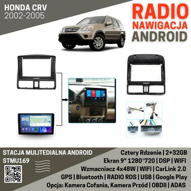 RADIO HONDA CRV 02-05 9 QUAD CORE 2+32GB
