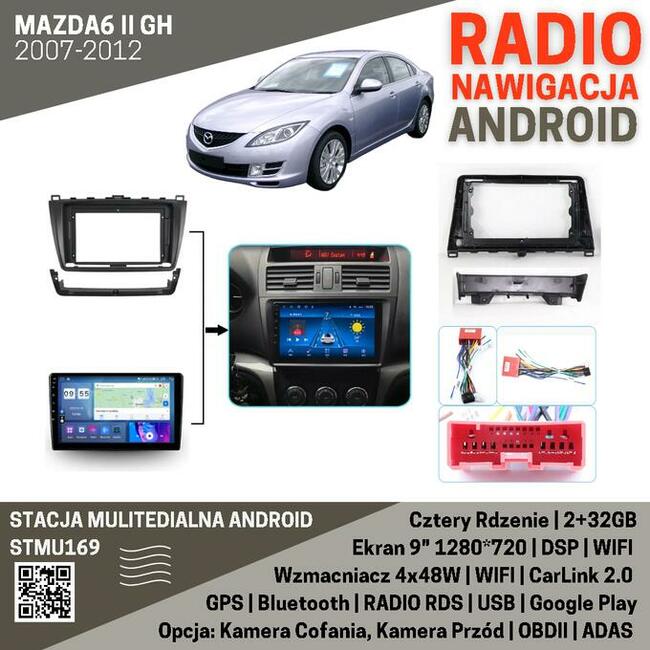 RADIO MAZDA6 II GH 2007-2012 9 QUAD CORE 2+32GB