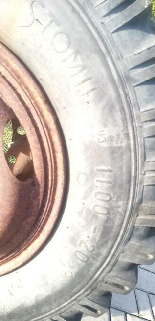 2 opony 11.00 20 Stomil z felgami 10x281 do koparki