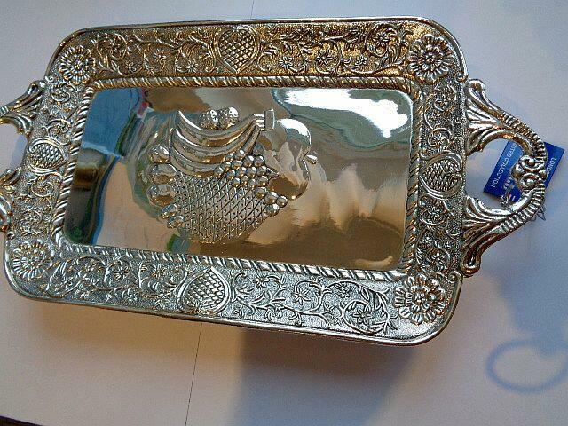 Taca - plater w kolorze srebrnym