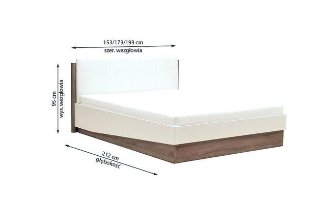 Sypialnia LIVERPOOL łóżko, stolik nocny - Wyprzedaż!