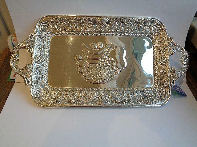 Taca - plater w kolorze srebrnym