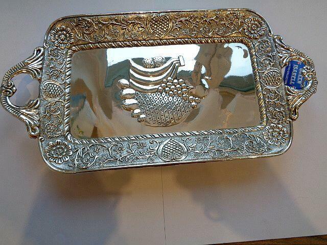 Taca - plater w kolorze srebrnym