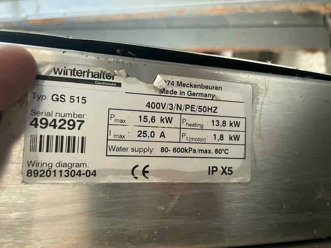 Zmywarka przemysłowa Winterhalter GS 515 15kW