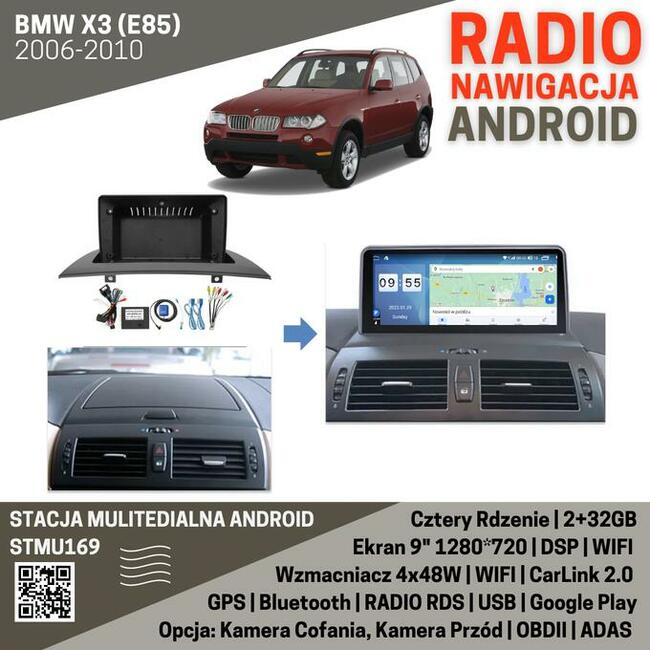 RADIO BMW X3 E85 2006-2010 9 QUAD CORE 2+32GB