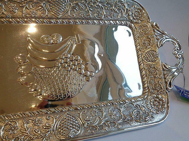 Taca - plater w kolorze srebrnym