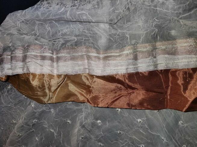 Firanka biała z falbaną 160 x 210-stan bardzo dobry !