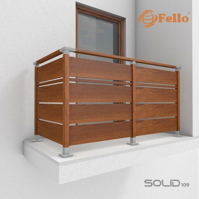 Balustrada taras balkon barierka poręcz dekor drewna