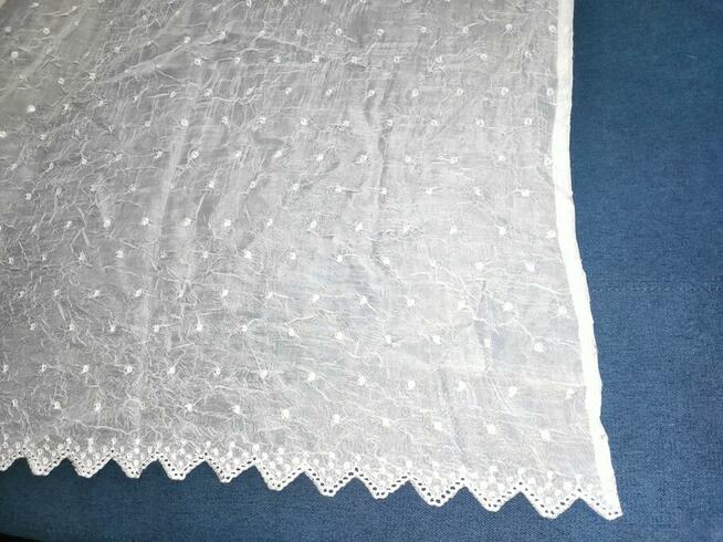 Firanka biała z falbaną 160 x 210-stan bardzo dobry !