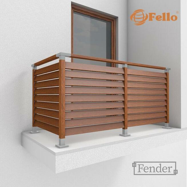 Balustrada taras balkon barierka poręcz dekor drewna