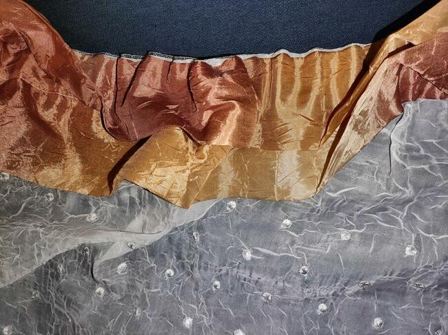 Firanka biała z falbaną 160 x 210-stan bardzo dobry !