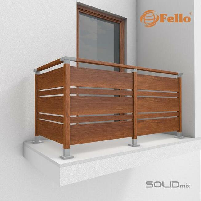 Balustrada taras balkon barierka poręcz dekor drewna