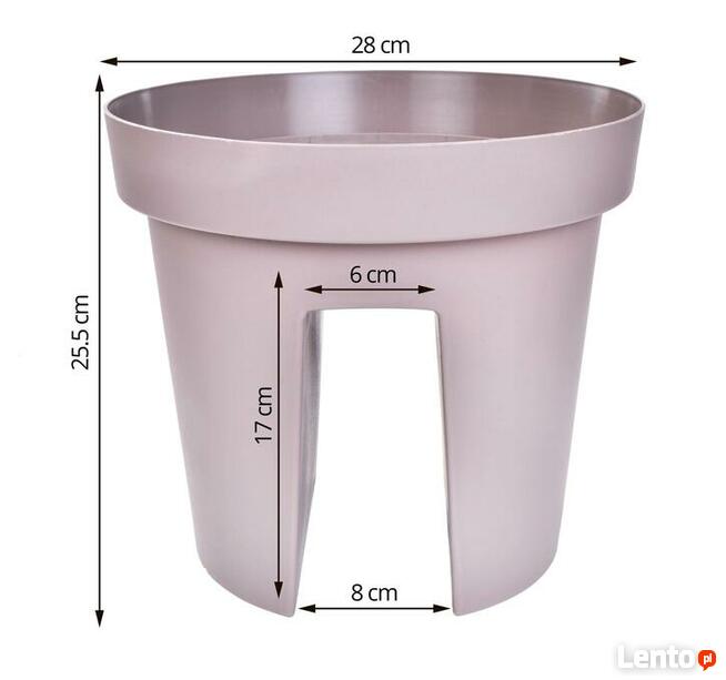 Donice duze na barierke balkonowa.