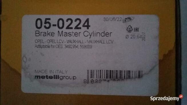 Pompa hamulcowa metelli 05-0224 Opel Corsa Combo