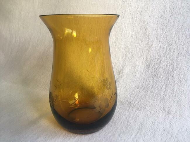 PRL wazon miodowy bursztynowy