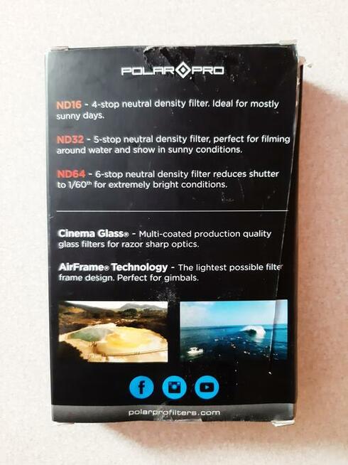 Zestaw 3 filtrów ND 16/32/64 do DJI Phantom 4 Polar Pro