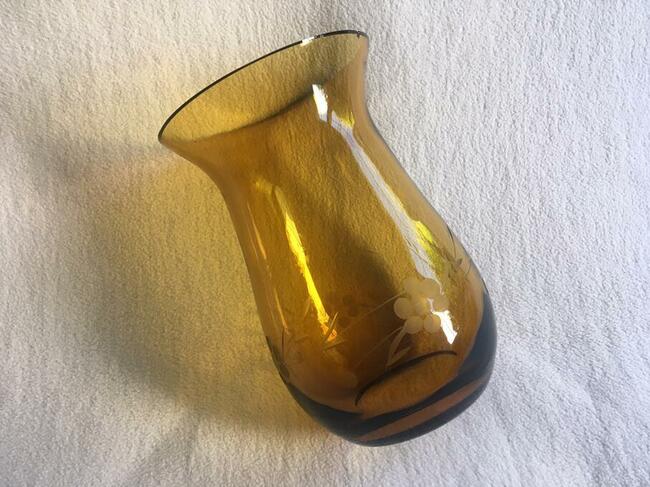 PRL wazon miodowy bursztynowy