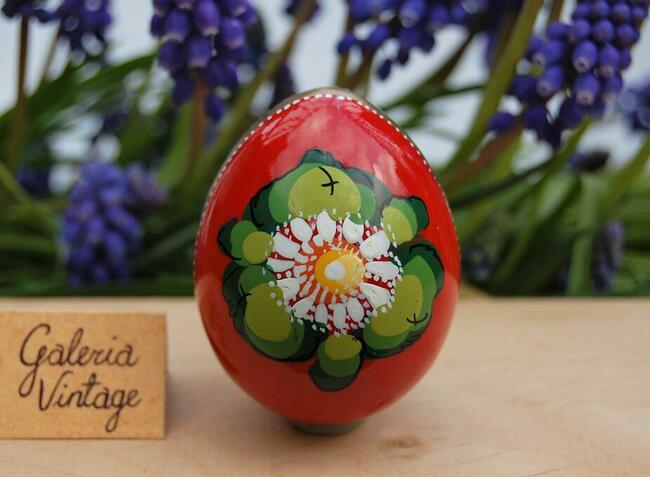 Drewniana pisanka rosyjska, Rosja, kwiaty, rękodzieło