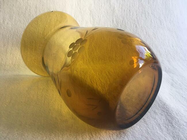 PRL wazon miodowy bursztynowy