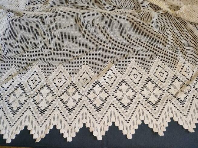 Firanka biała krótka marszczona 160 X 300 stan BDB-NOWA CENA