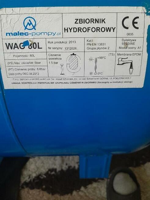 Zbiornik hydroforowy 80L