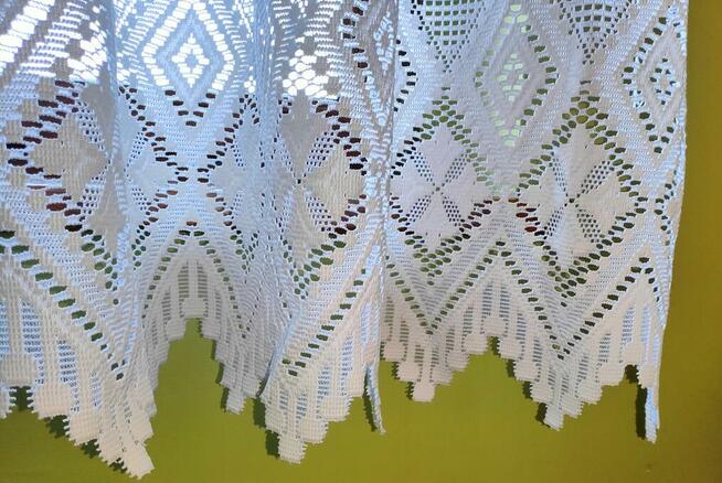 Firanka biała krótka marszczona 160 X 300 stan BDB-NOWA CENA