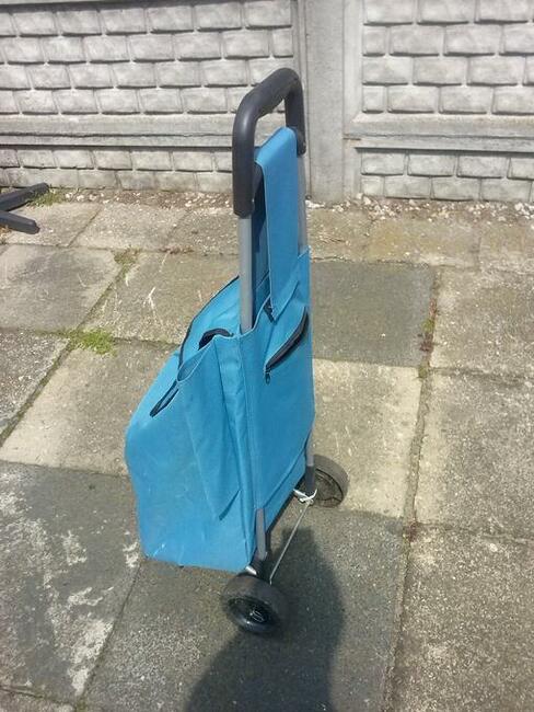 Torba na zakupy na kółkach, wózek, 25 zł.