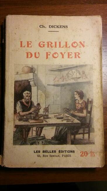 Zabytkowa Książka - Charles Dickens - Le Grillon du Foyer