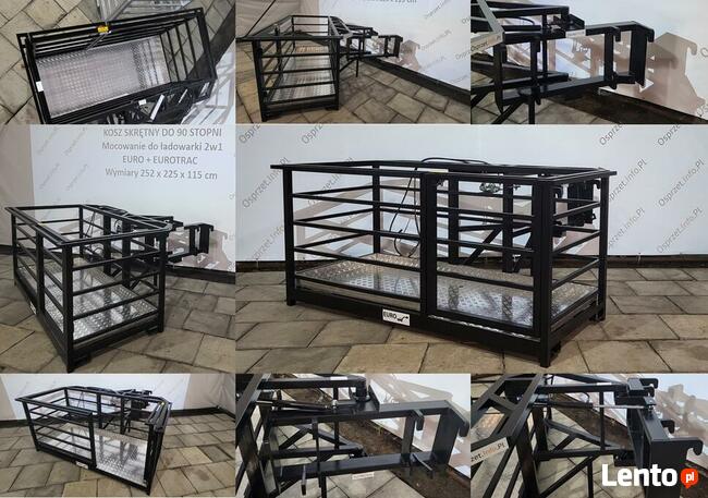 Kosz roboczy skrętny 90 stopni mocowanie 2w1 EURO+ EUROTRAC