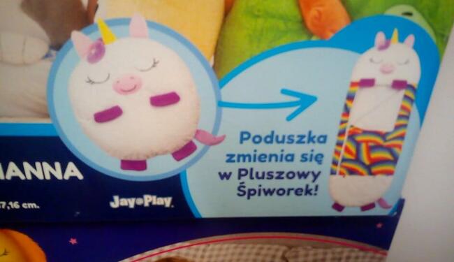 ŚPIWÓR DZIECIĘCY PODUSZKA 2W1 HAPPY NAPPERS TĘCZA