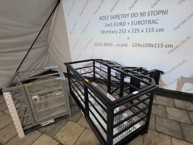 Kosz narzędziowy MINI z mocowaniem Euroramka + widły - ocynk