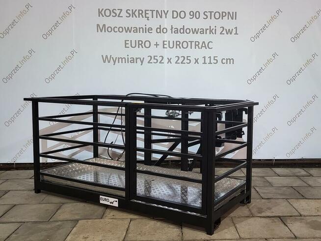 Kosz roboczy skrętny 90 stopni mocowanie 2w1 EURO+ EUROTRAC