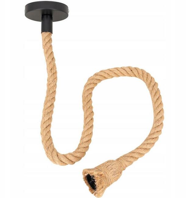 Lampa wisząca na Sznurze LINA Sznur jutowy LOFT E27